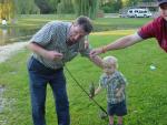 Grampa fishing with Brett - Labor Day 2005